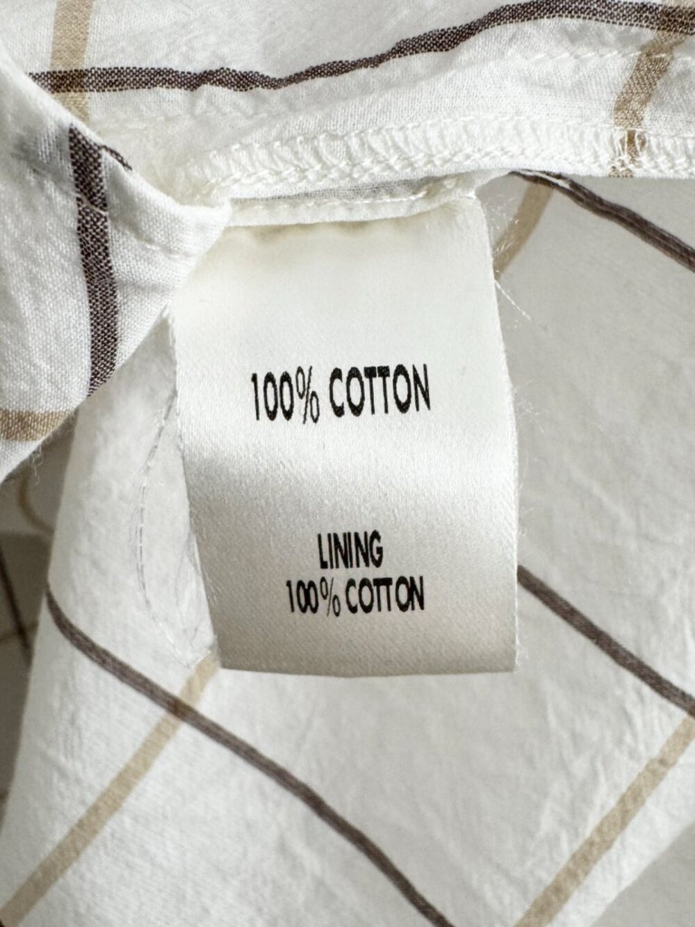 Sara Lanzi Sleeveless Windowpane Cotton Dress in White, size Med (fits like Sm - Picture 8 of 9